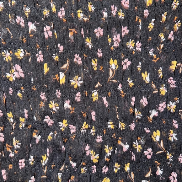 Floral Black Mini Skirt - Picture 2 of 3